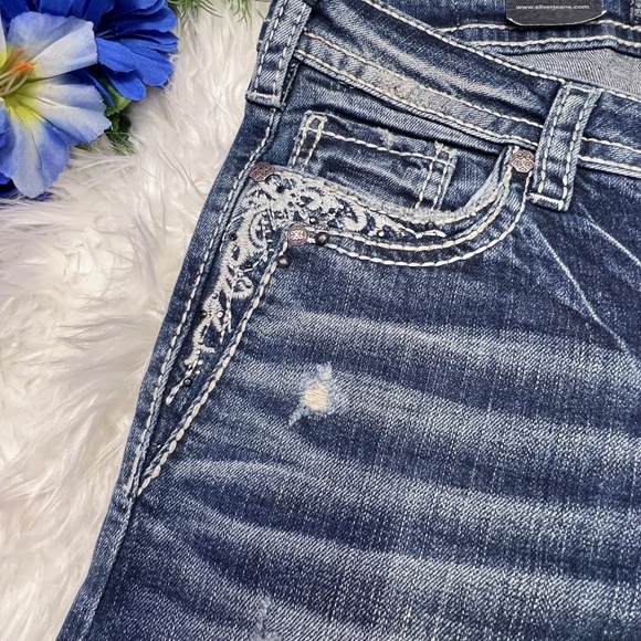 👖NWT($105)🤩|•SILVER JEANS•| Tuesday Low Rise Boot Cut Jeans Size 27x31👖 - Picture 7 of 12